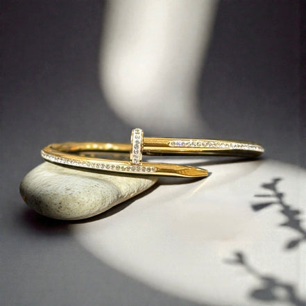 Clou Lumière Gold Open Bangle