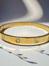 Lumière Bezel Gold Bangle