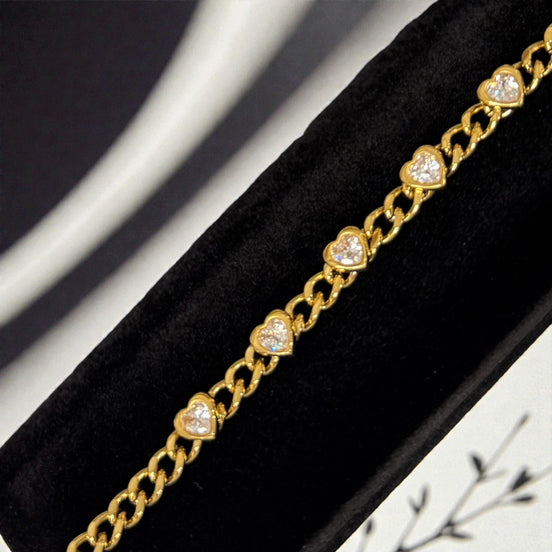 Amour Chain Heart Bracelet