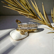 Golden Pin Stack Ring