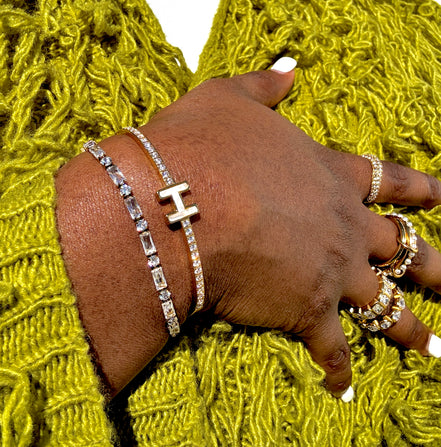 Élan Gold Diamond Bangle Bracelet