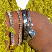 Amouré Silver Cable Bracelet