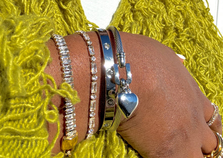 Amouré Silver Cable Bracelet