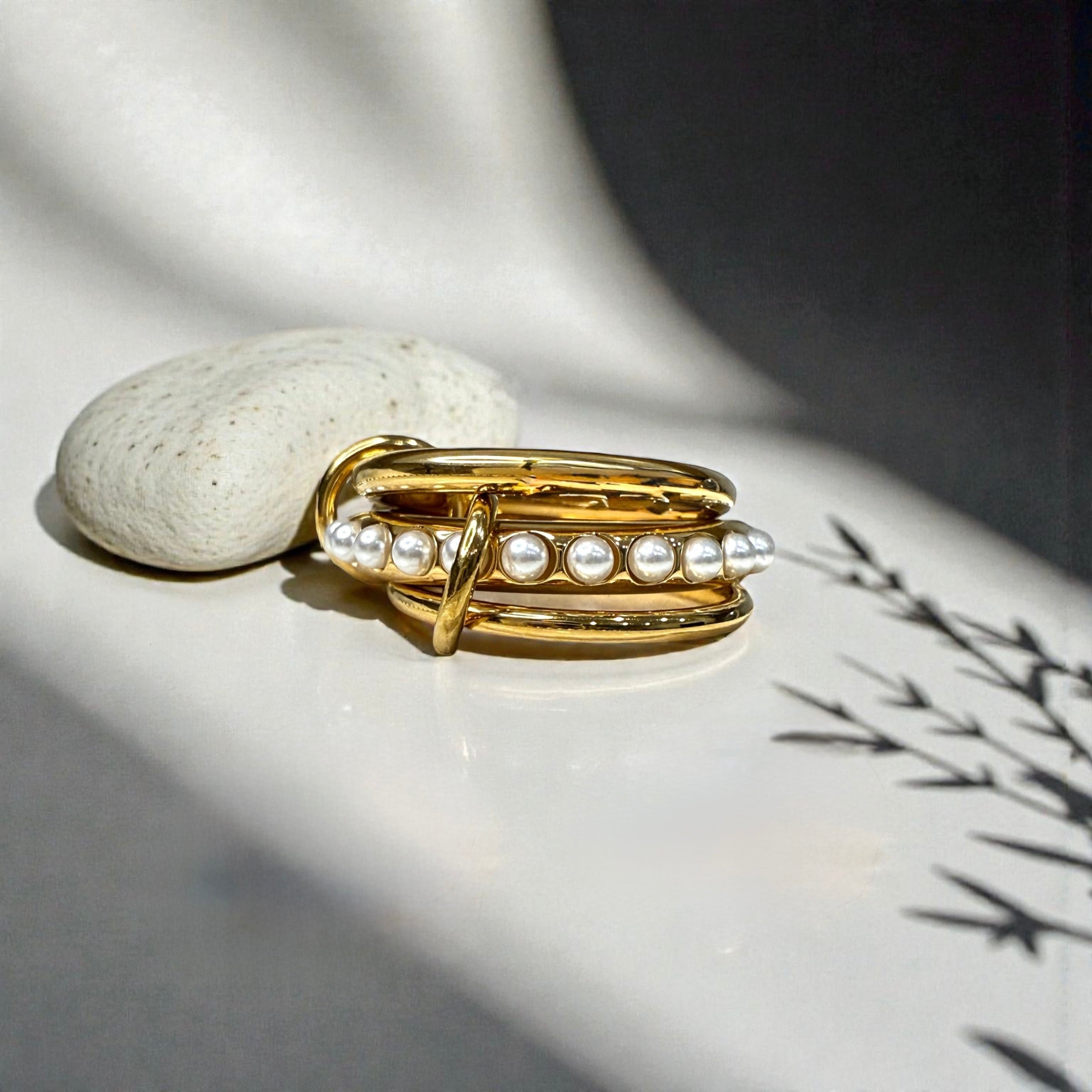 Pearl Pin Stack Ring