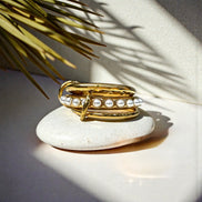 Pearl Pin Stack Ring