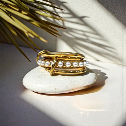 Pearl Pin Stack Ring