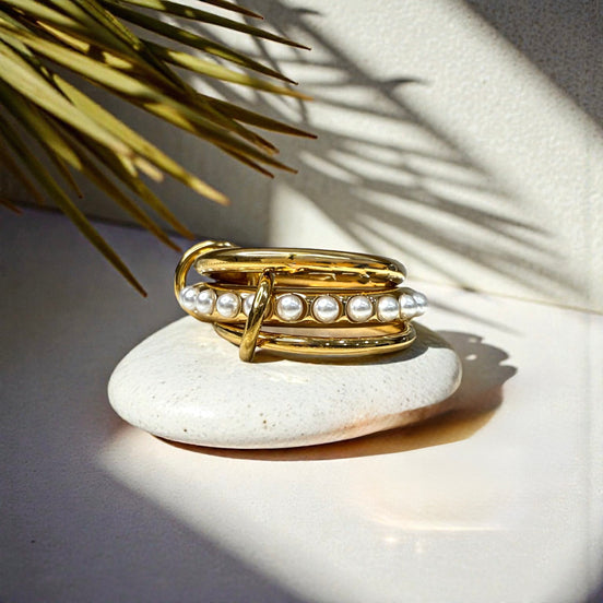Pearl Pin Stack Ring
