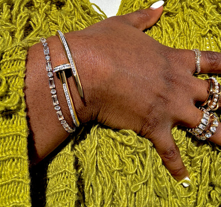 Clou Lumière Gold Open Bangle