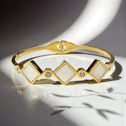 Ivory Luxe Geo Bangle