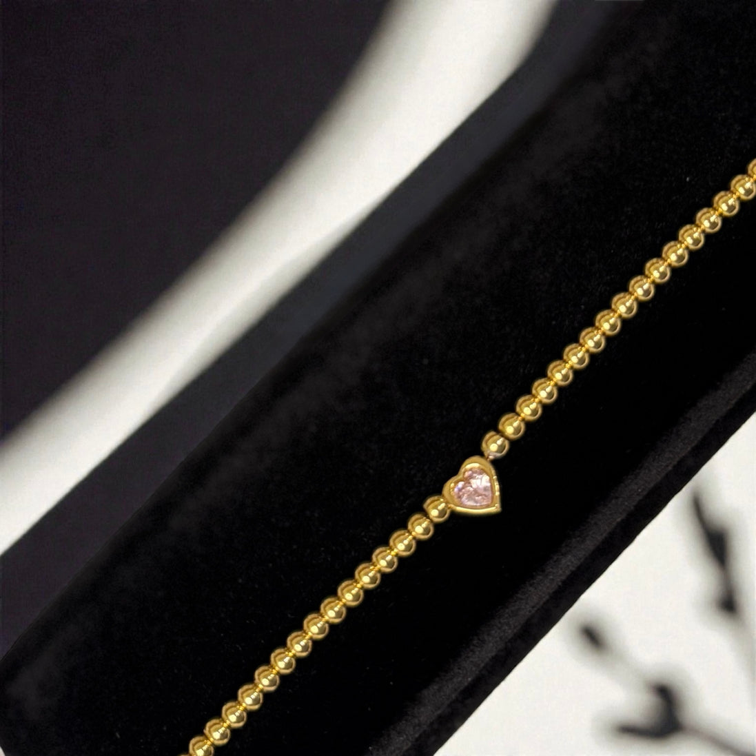 Blush Heart Beaded Bracelet