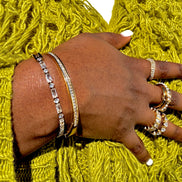 Lumière Pavé Gold Bangle