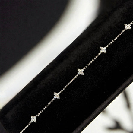 Lumière Sterling Silver Clover Bracelet