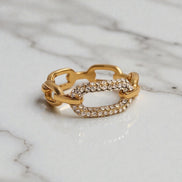 Liaison Pavé Link Ring