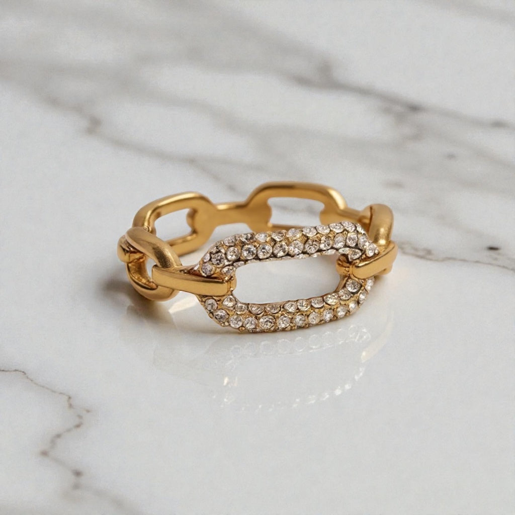 Liaison Pavé Link Ring