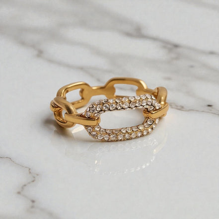 Liaison Pavé Link Ring