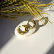 Luna Curve Huggie Hoop Earrings