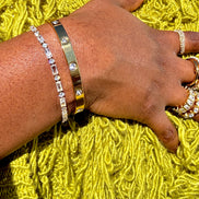 Lumière Bezel Gold Bangle