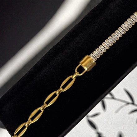 Éclat Baguette Diamond Link Bracelet