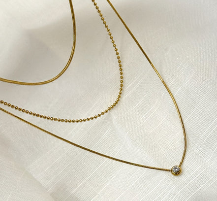 L’Essentiel Layered Gold Chain Necklace